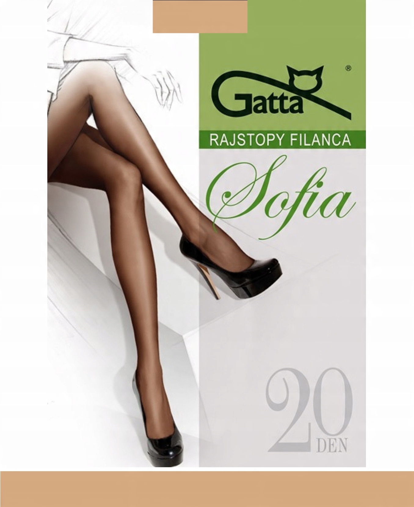 

Gatta Sofia Rajstopy dam. 20 Den wz.00/3-M/Visone