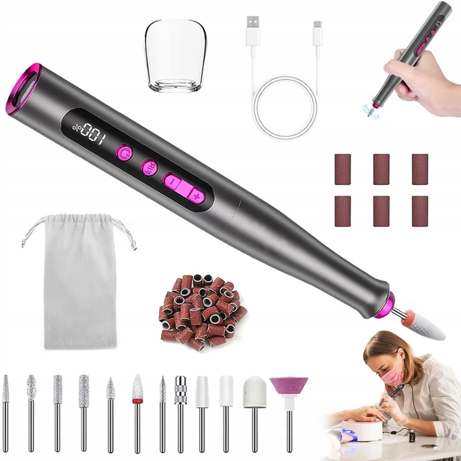 Pokročilá Bruska Na Nehty S 5RYCHLOSTNÍM Chladicím Systémem