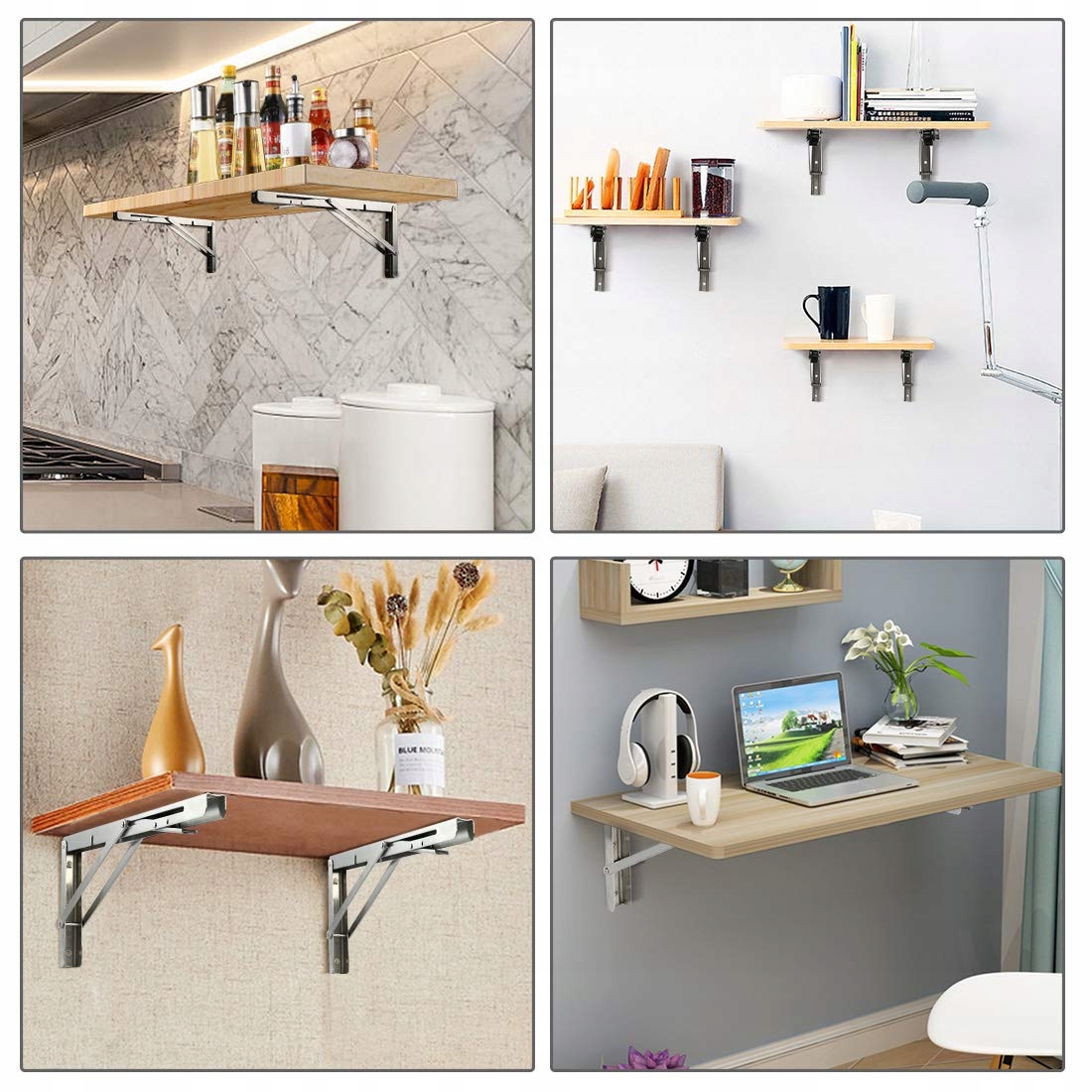 WSPORNIK PÓŁKI SKŁADANY 200KG PODPÓRKA UCHWYT 2X Marka Bedee