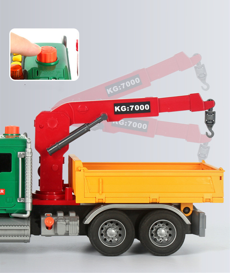 AUTO ŚMIECIARKA CIĘŻARÓWKA Segregacja Śmieci Dźwig Kosze Sortowanie Odpadów Model Sortownia odpadów