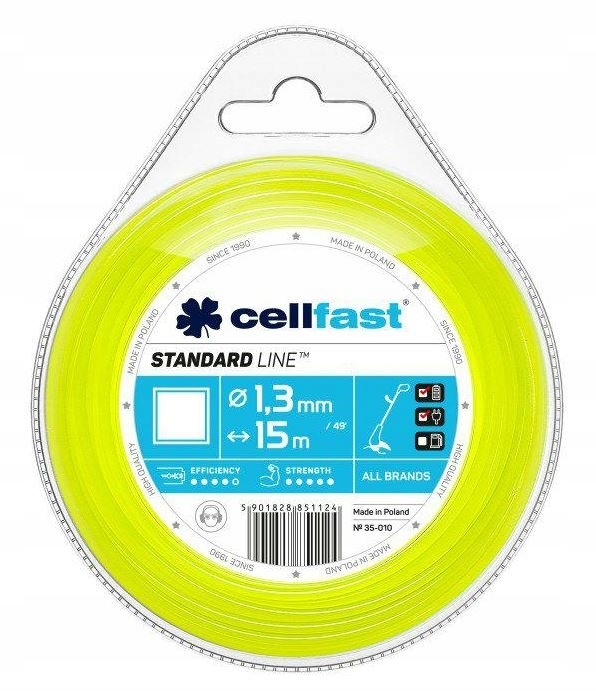 

Żyłka tnąca Cellfast kwadrat 1,3mm 15mb