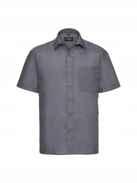Pánská košile s krátkým rukávem a kapsou Russell Convoy Grey M