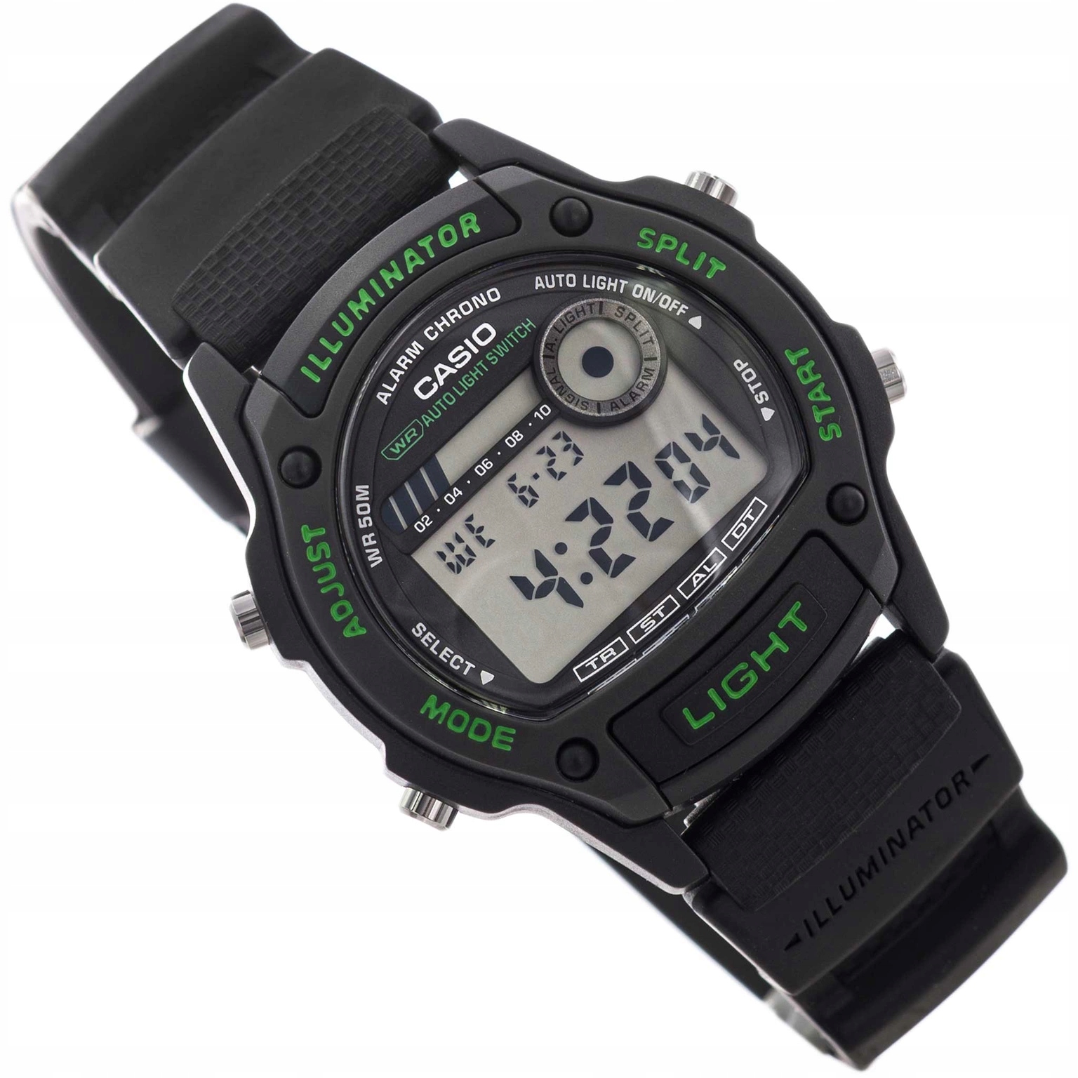 Pánské Hodinky Casio W-220H-1A3VEF Sport Černé Na Řemínku Stopky Lehký Časovač