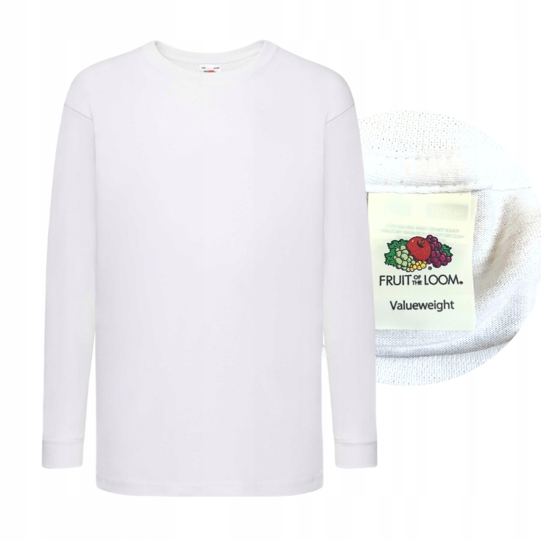 

Koszulka z długim rękawem Fruit of Loom Biały 5-6