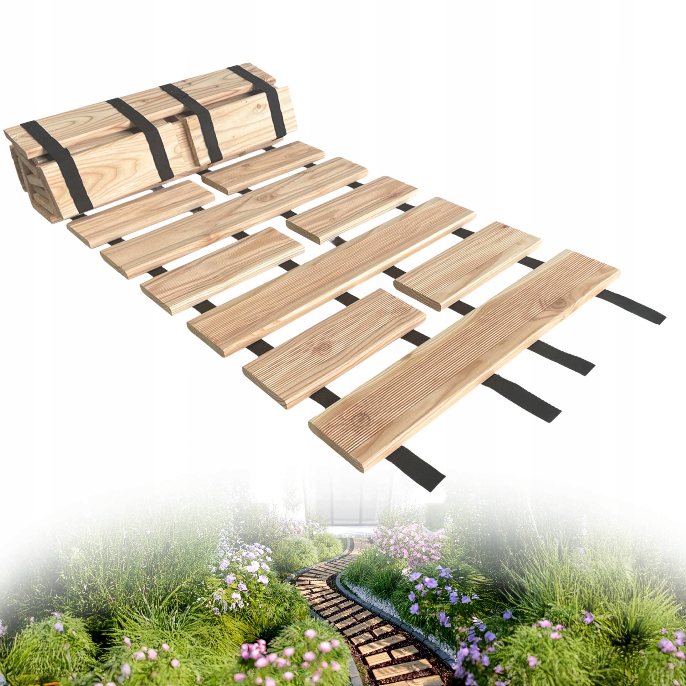 Floranica Dřevěná zahradní stezka 200 x 50 cm, surový chodník