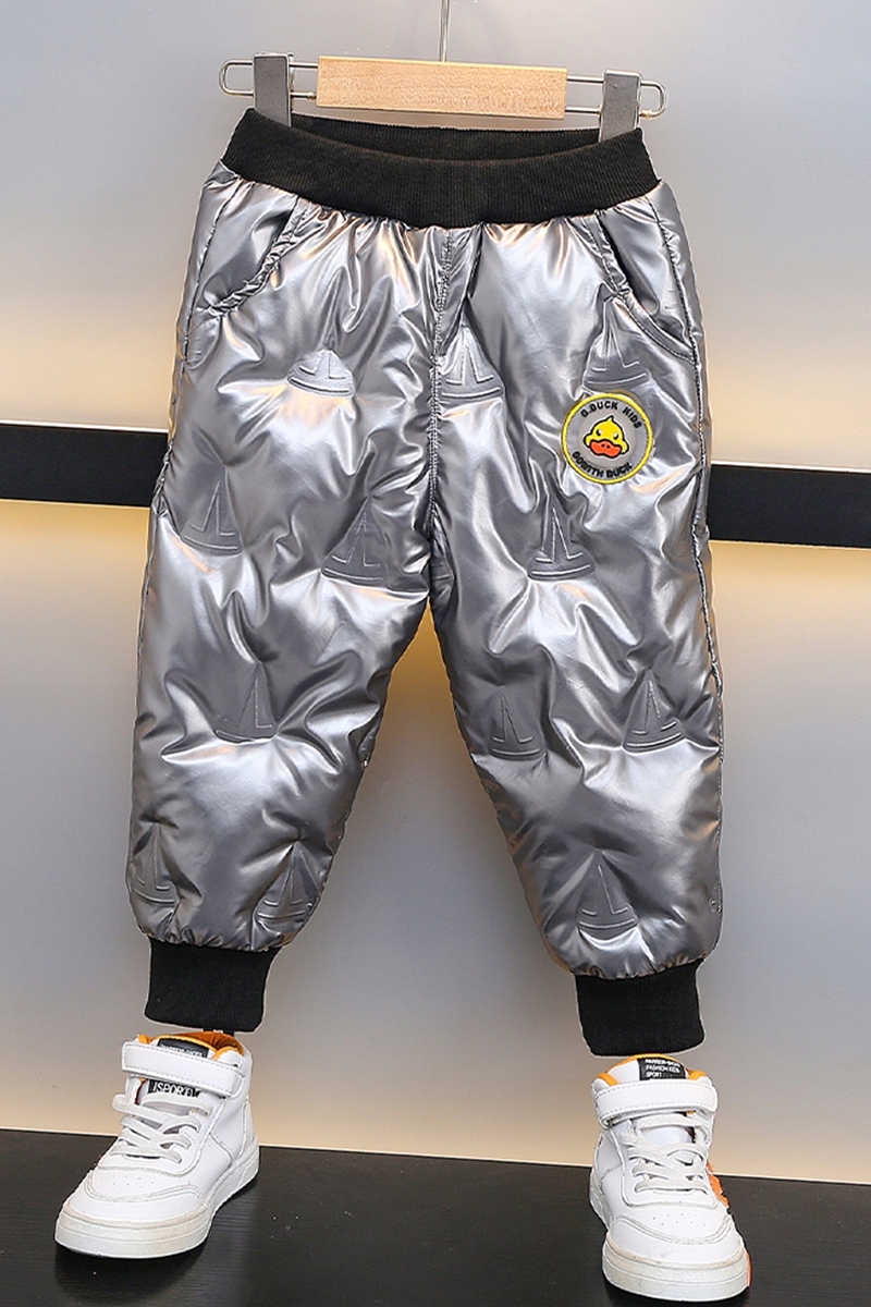 CIEPŁE GRUBE SPODNIE DRESOWE OCIEPLANE JOGGERY zimowe pikowane chłopięcy Zapięcie brak