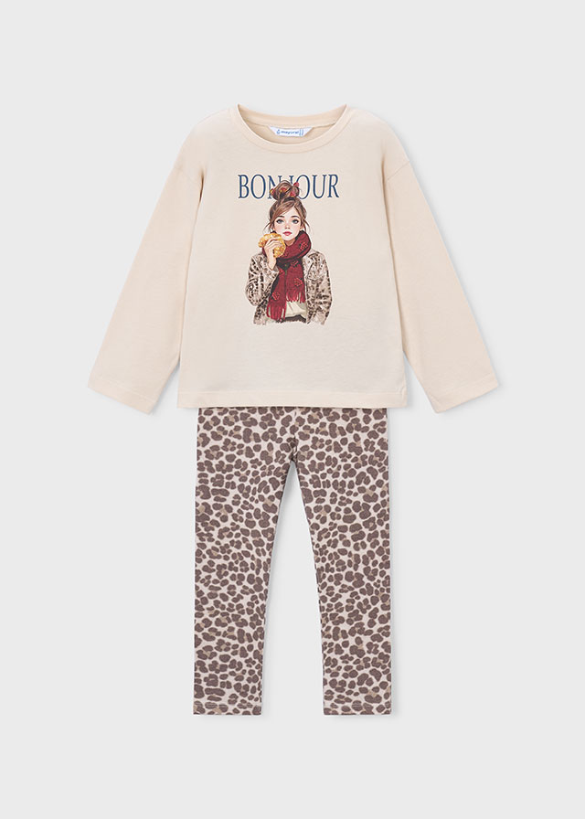 Komplet z bluzką i legginsami we 4734-75 Mayoral Roz: 122cm