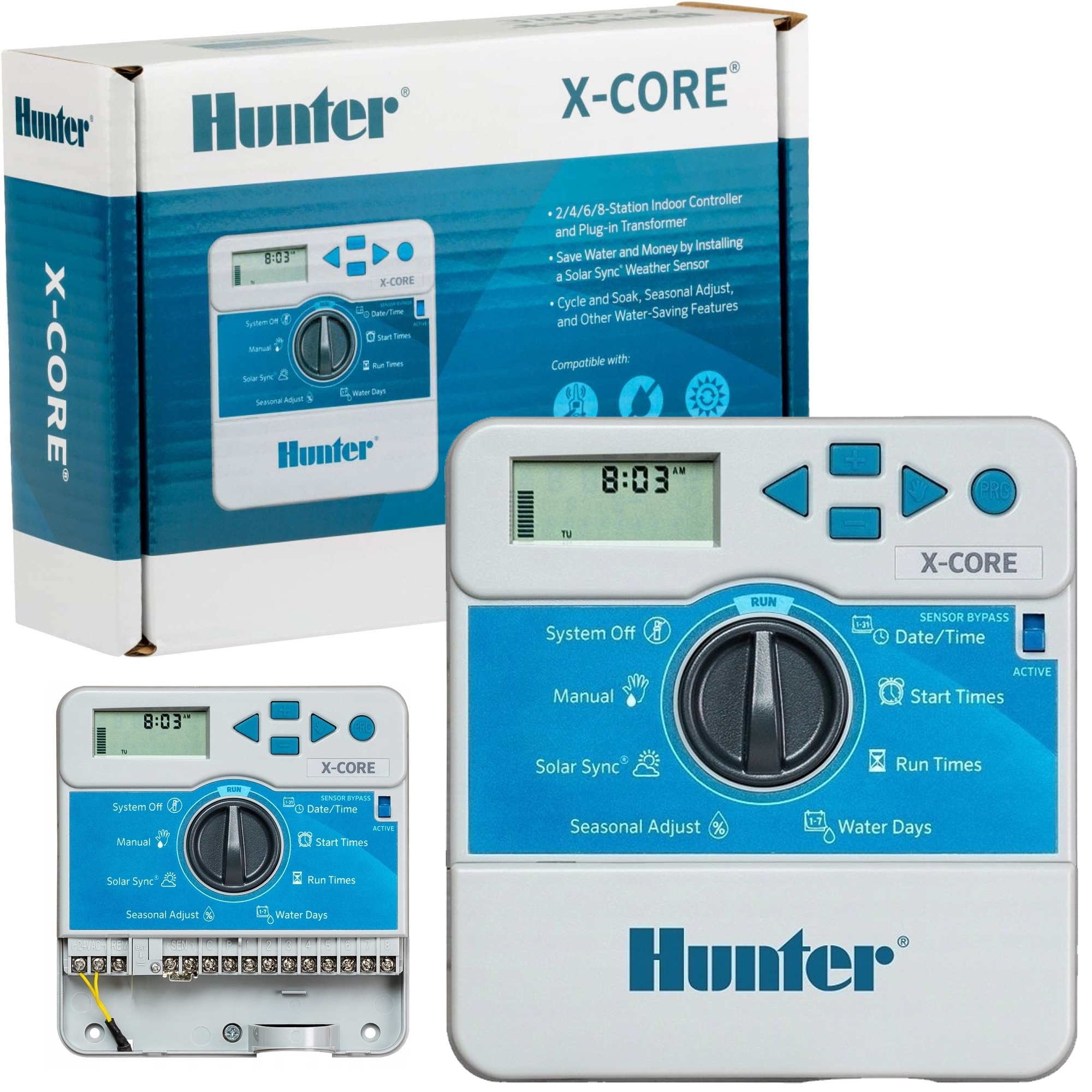 Vnitřní Regulátor Zavlažování Zahrady Hunter X-core XC-601I-E 6 Sekcí