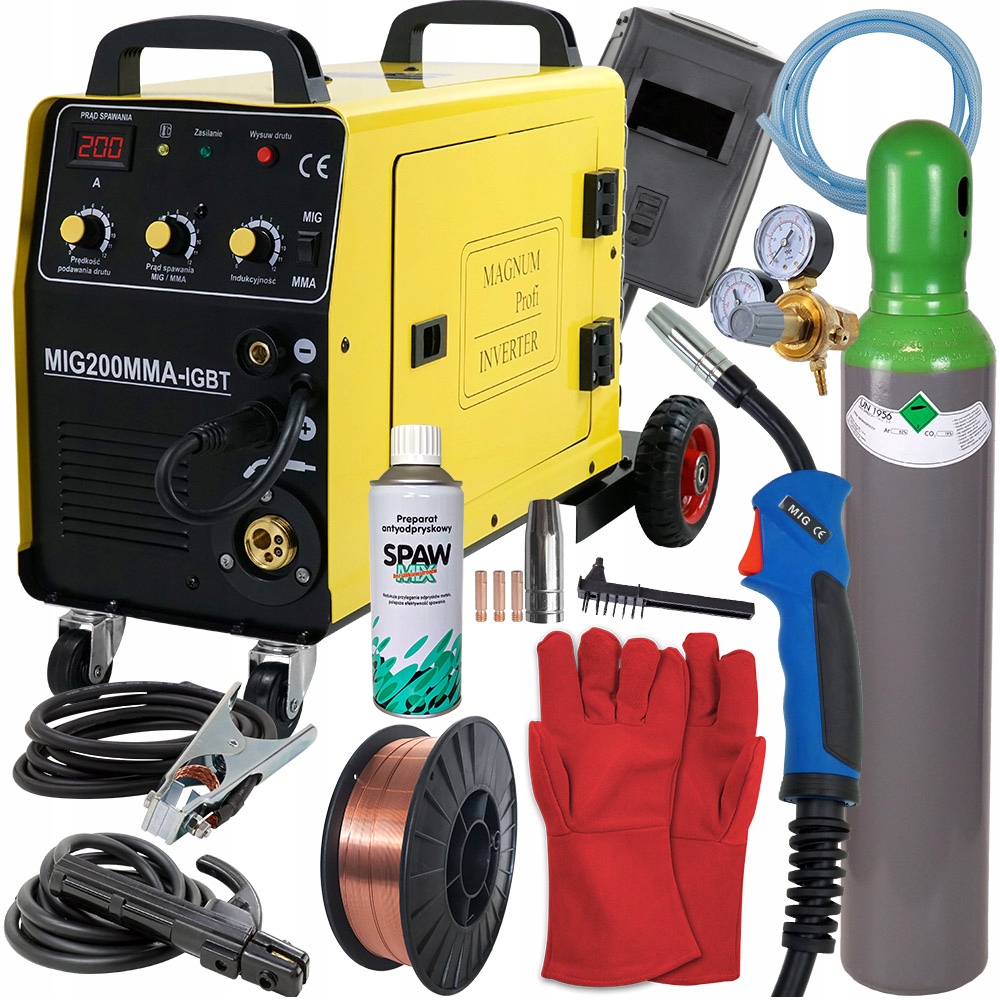 

Spawarka inwertorowa Mig Mag Magnum Mig 200 amper