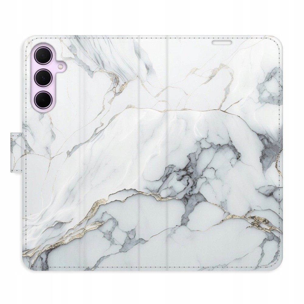 Etui z klapką iSaprio SilverMarble 15 do Samsung Galaxy A35 5G