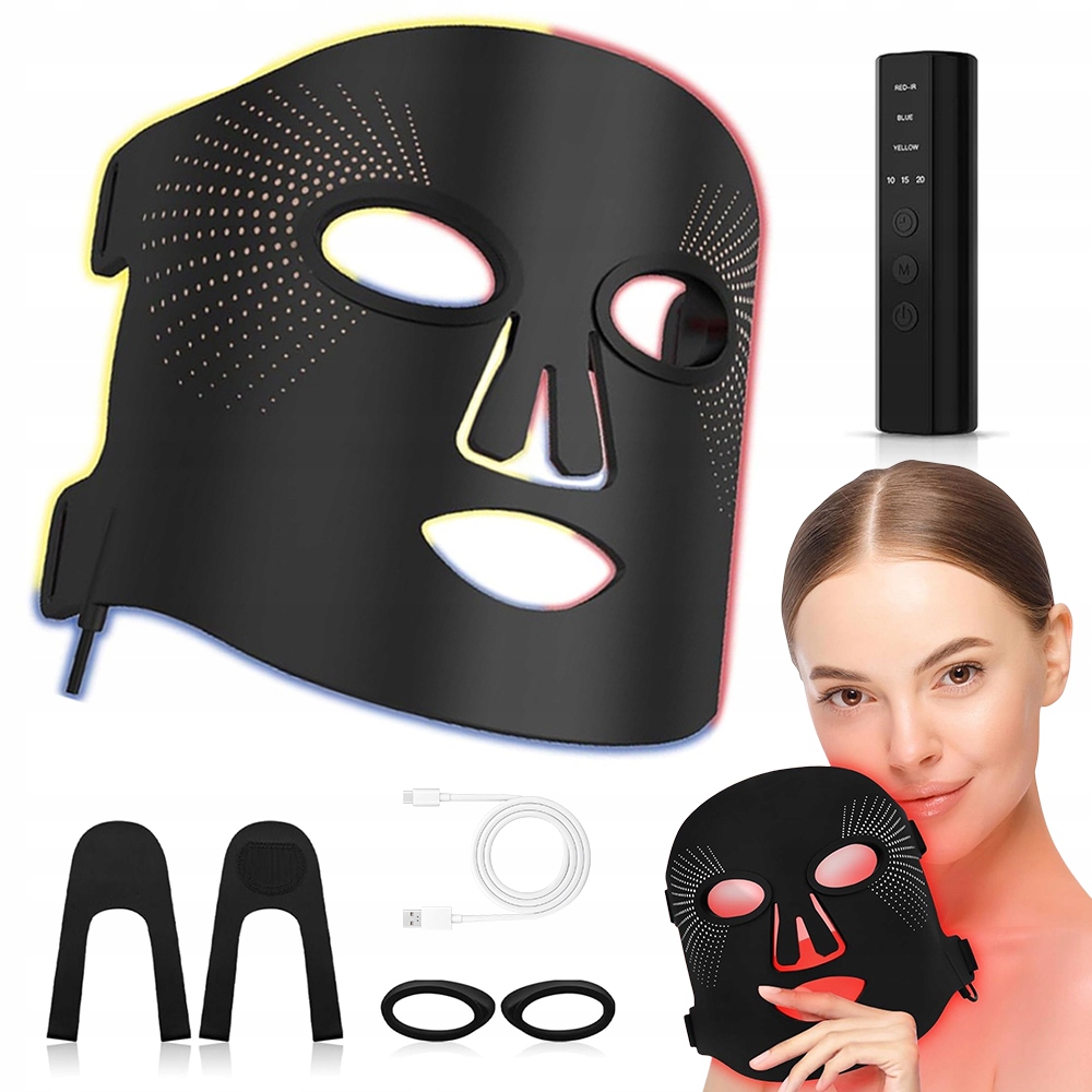 Led Maska 3 Barev Led Maska Světelná Terapie Vhodná Pro Obličej