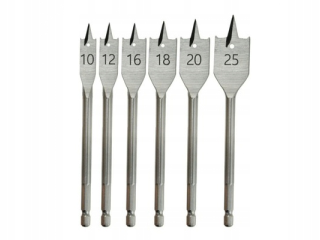 wiertłA łopatkowE do drewna OTWORNIC 6 sztuk