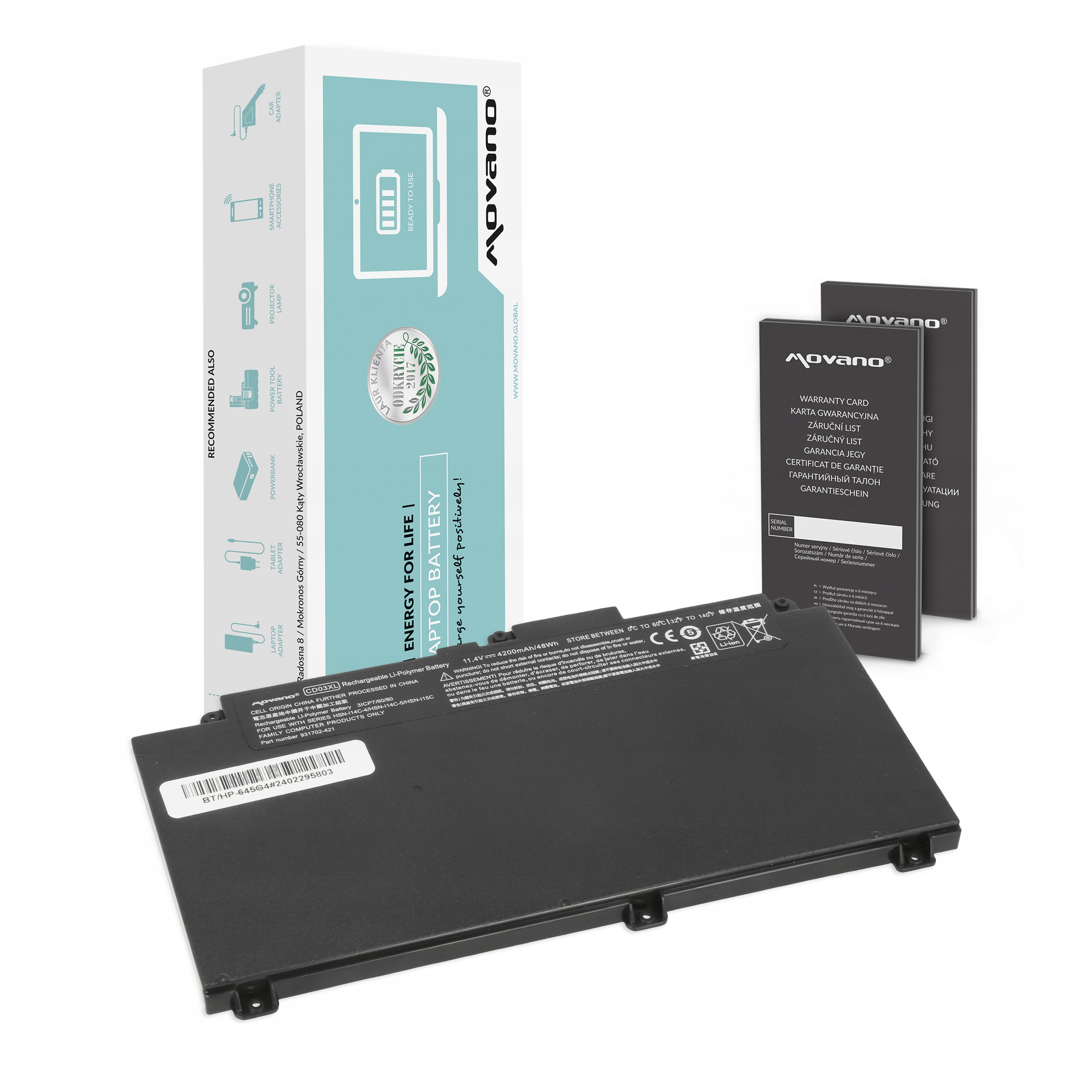 Bateria Movano do Hp ProBook 645 G4