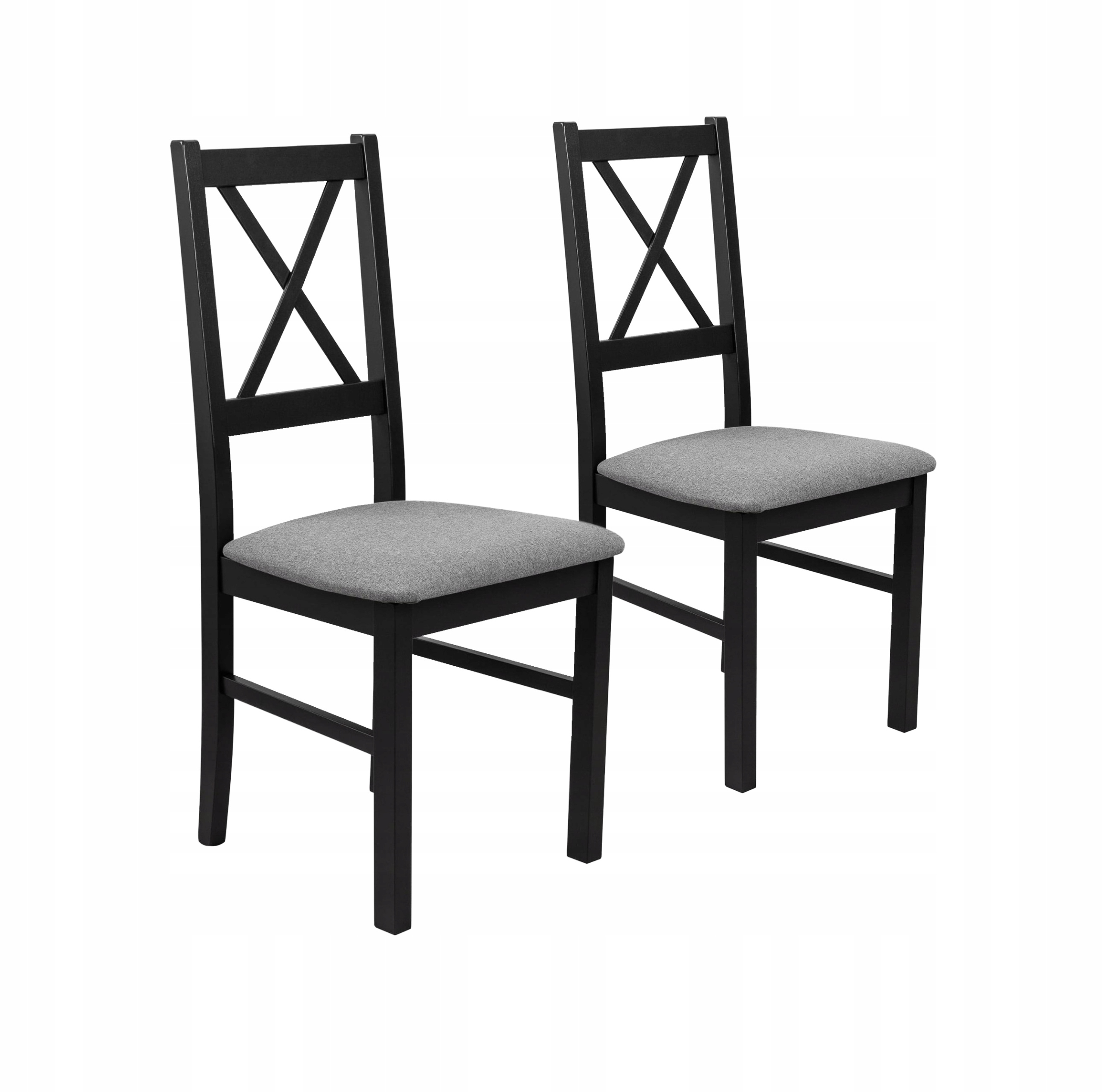 Sada 2x Čalouněná židle do obývacího pokoje a jídelny kuchyně NIL10 Černá/Šedá