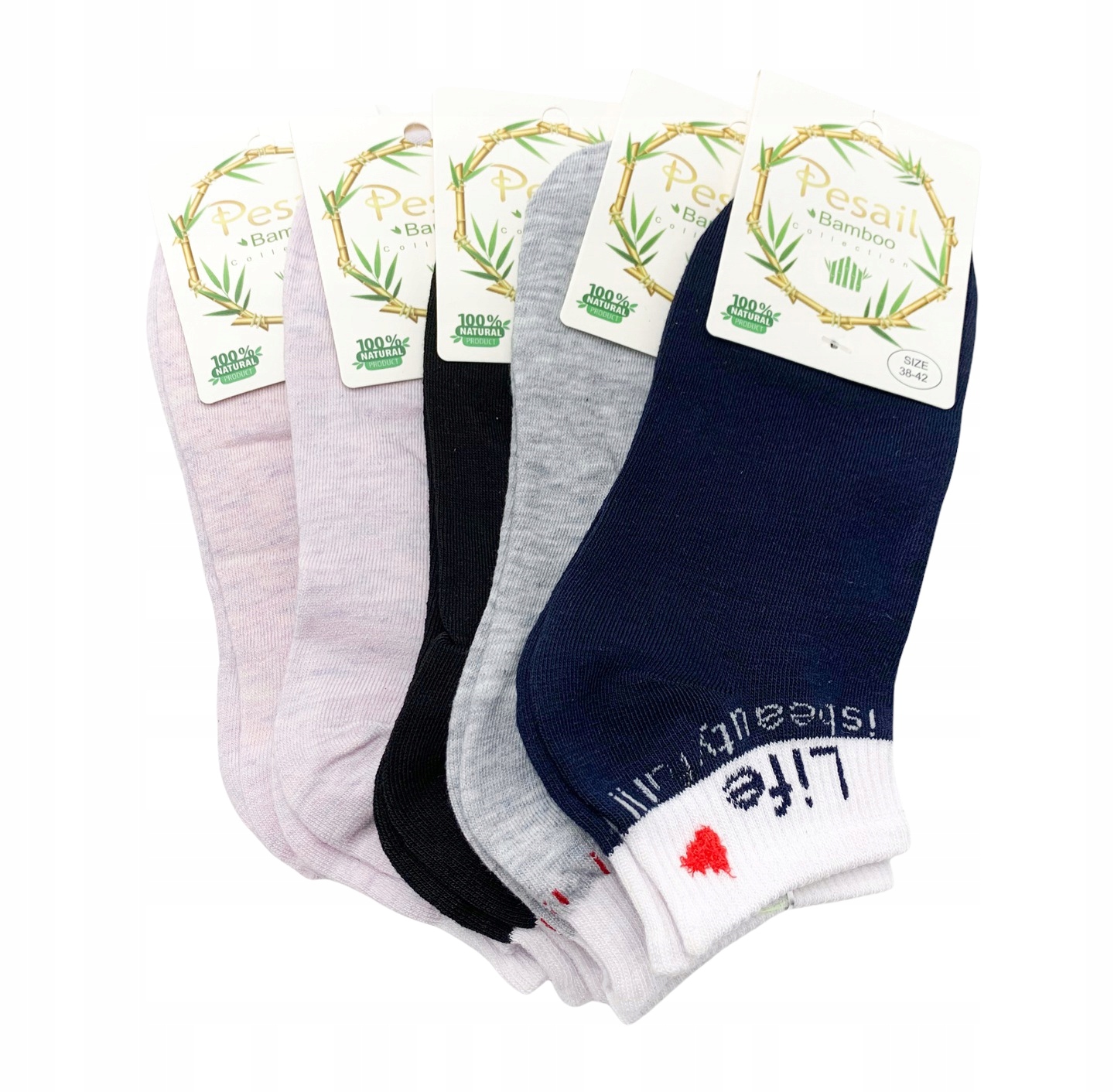 

5x Skarpety Bambusowe Stopki Damskie Roz 38-42
