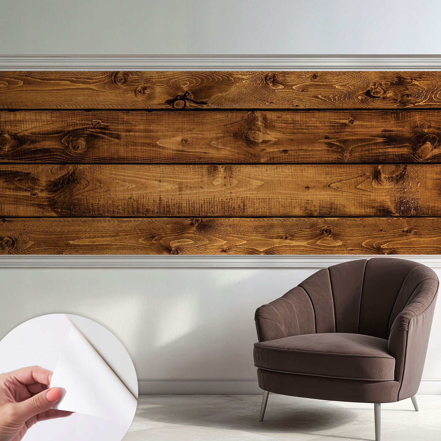 Fototapeta Tapeta na zeď Ložnice Obývací pokoj Dřevěné desky 250 x 104 cm