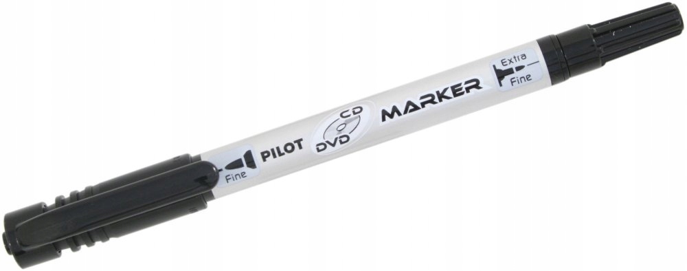 Marker do opisu płyt CD/DVD Pilot Twin, czarny