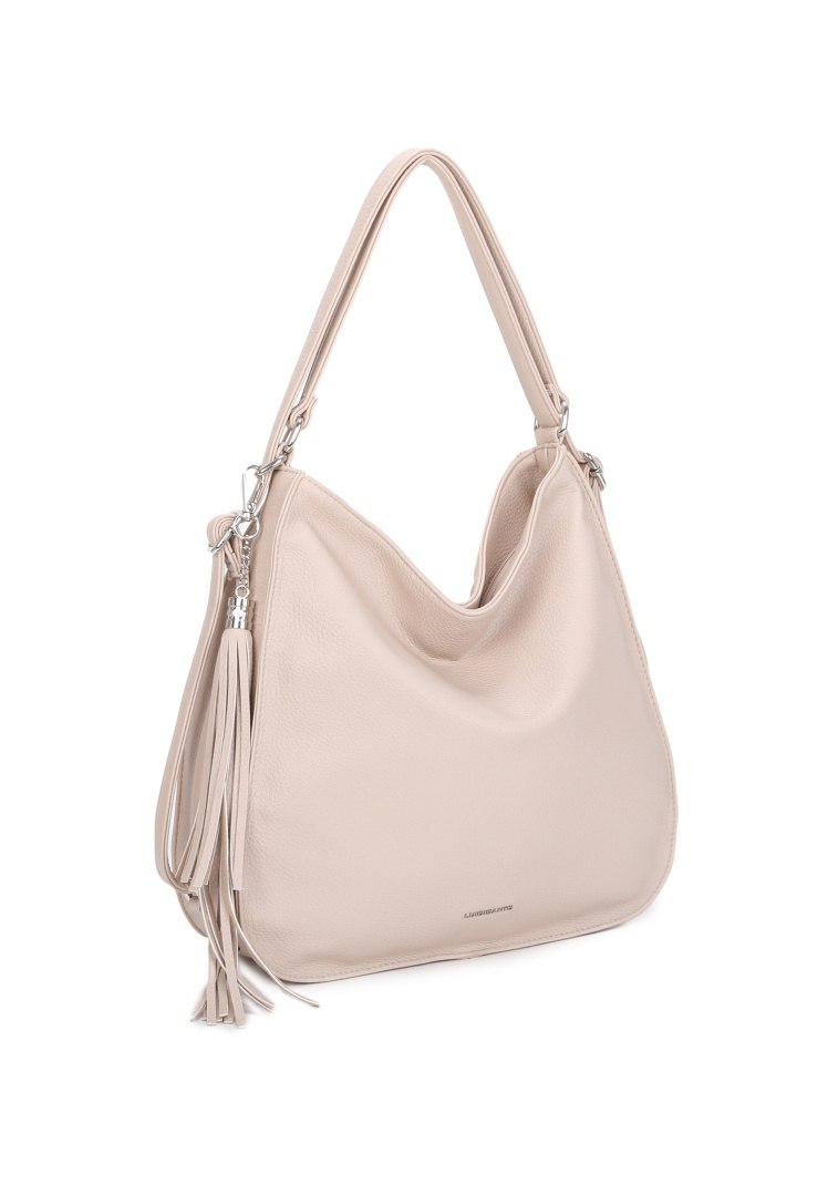 Stylowa Damska Torebka Shopper 2w1 Plecak Luigisanto Beżowa