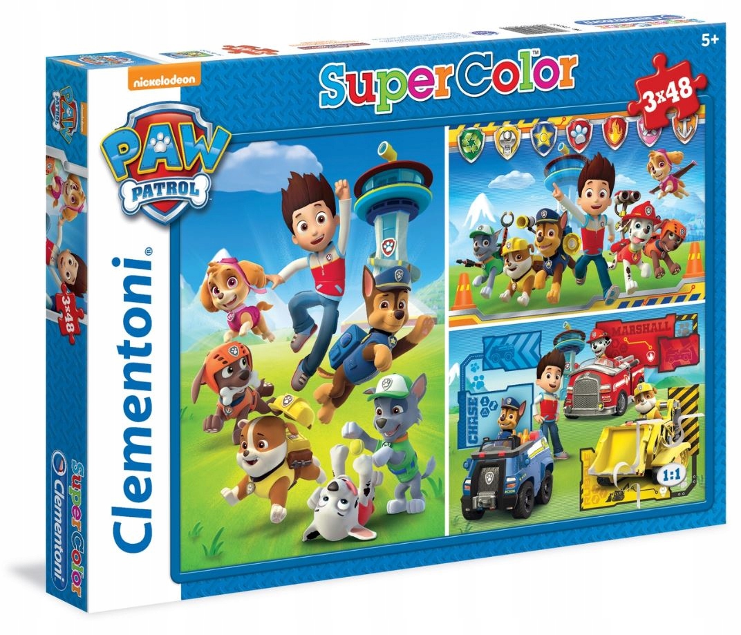 

Psi Patrol puzzle Clementoni 3w1 3x48 Kd