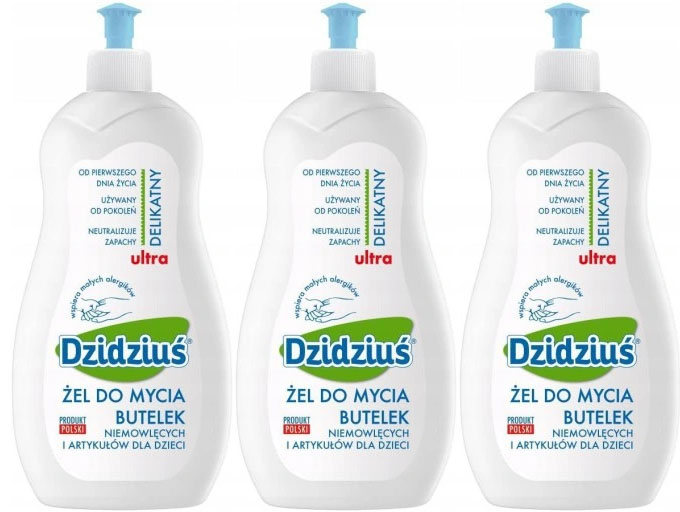 

Dzidziuś Żel Płyn do Mycia Butelek 500ml Zestaw 3x
