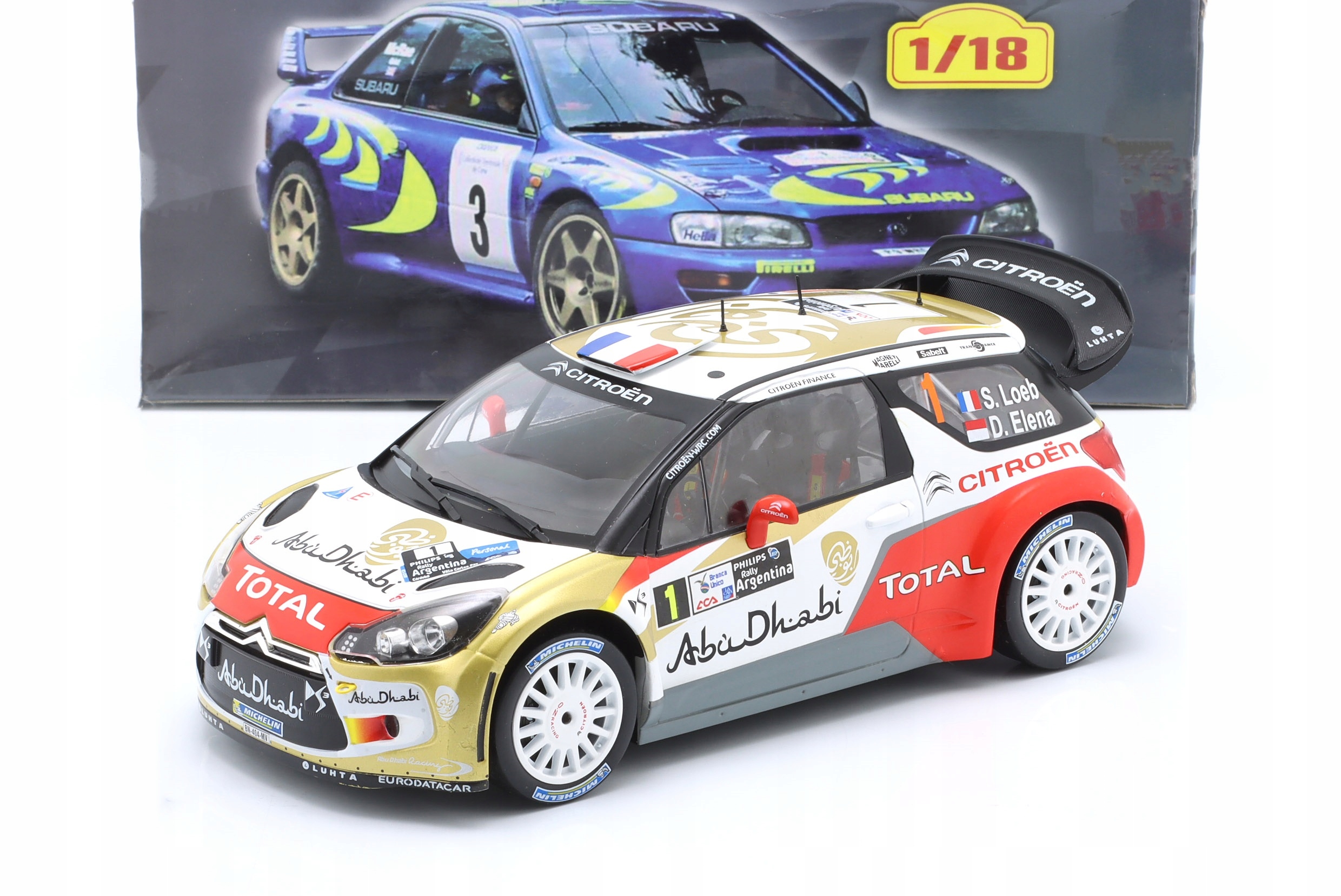 Hachette Citroen DS3 Wrc #1 S.Loeb Winner Rallye Monte Carlo 2013 1:18