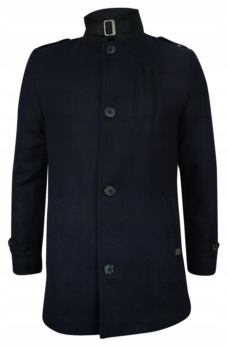 Modrá Elegantní podzimní a zimní bunda 58/182