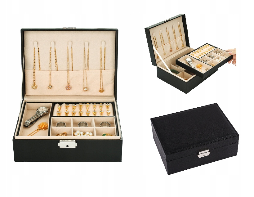 

Organizer Pudełko Box Na Biżuterię Kolczyki XL