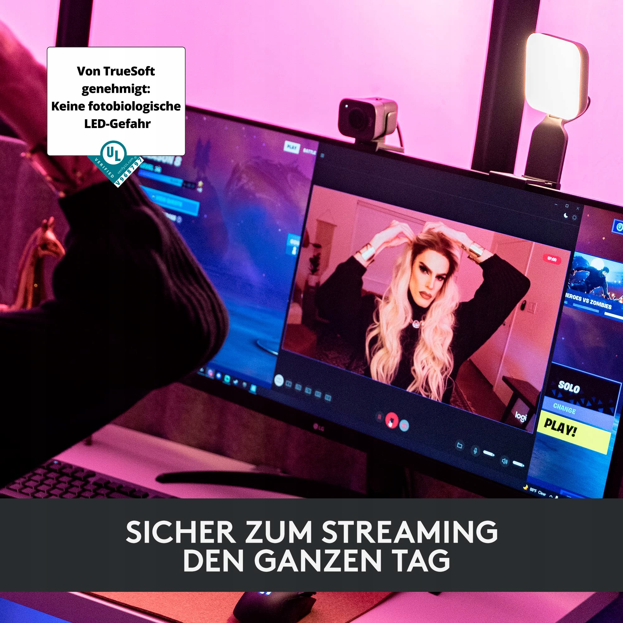 LOGITECH Litra Glow LED Światło Streamingowe TrueSoft Do Wideokonferencji — miniatura 5