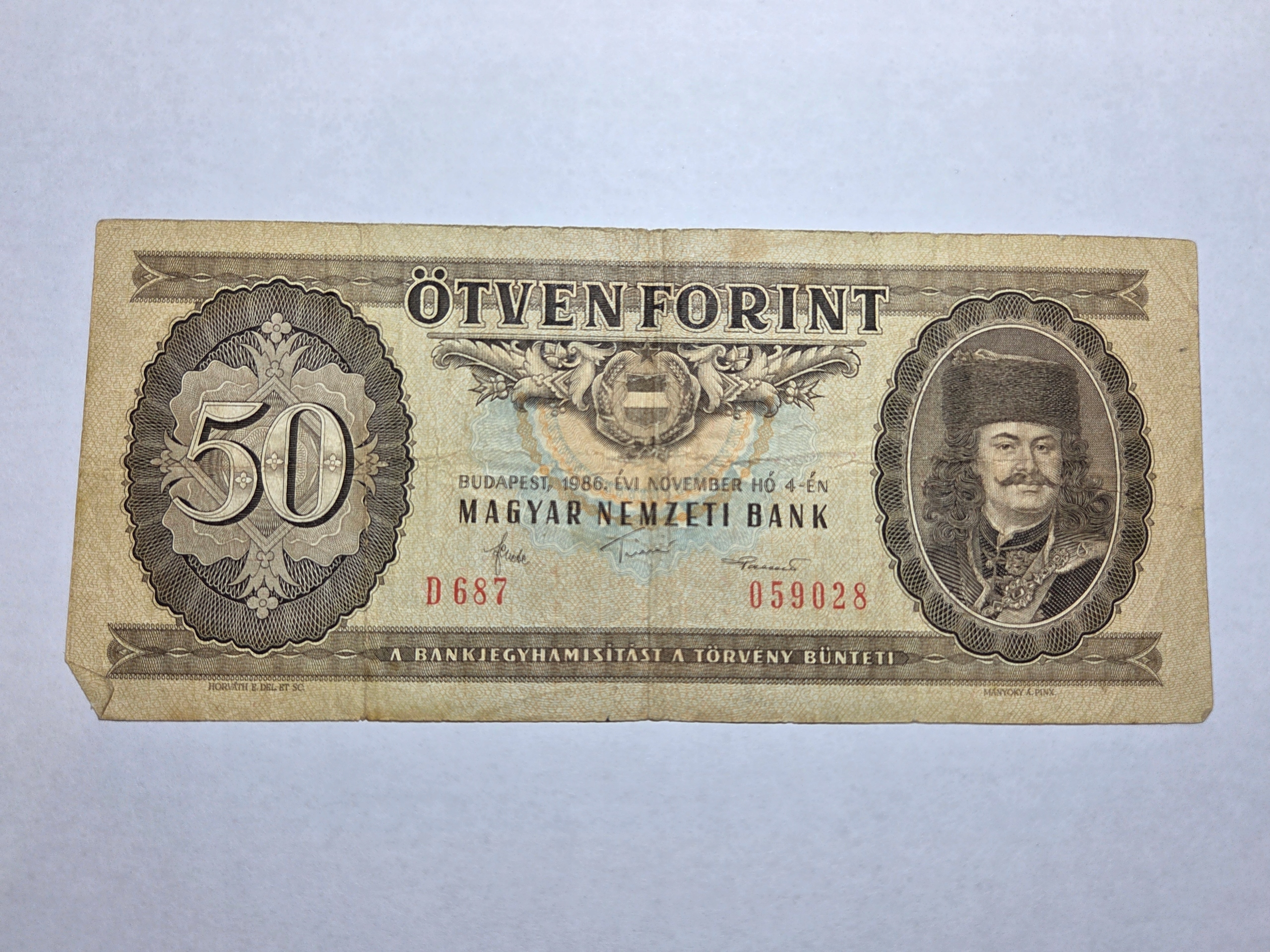 Węgry 50 forintów 1986 rok -NRB0739