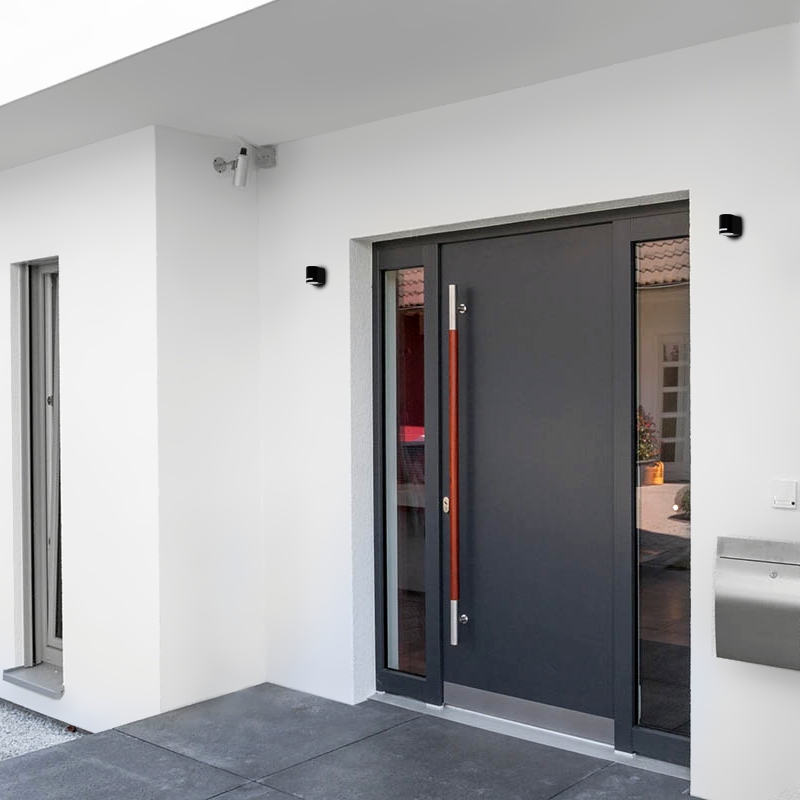 KINKIET ZEWNĘTRZNY LAMPA OGRODOWA ELEWACYJNA GU10 Materiał dominujący aluminium