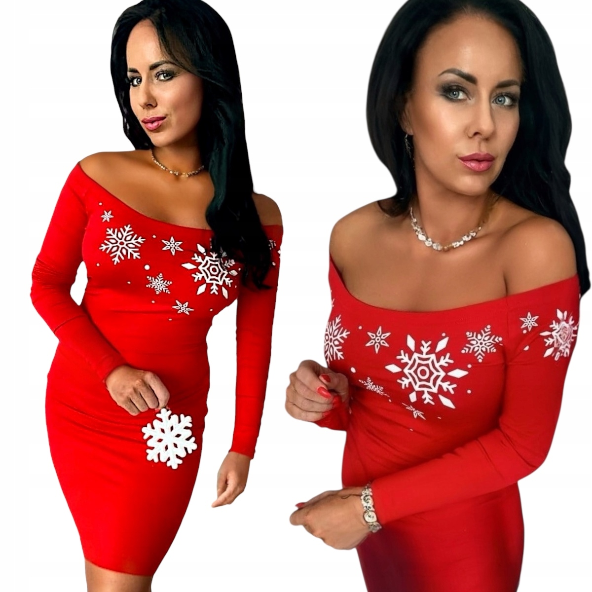 Elegantní Šaty, sexy, elastické na Vánoce, velikost L 40