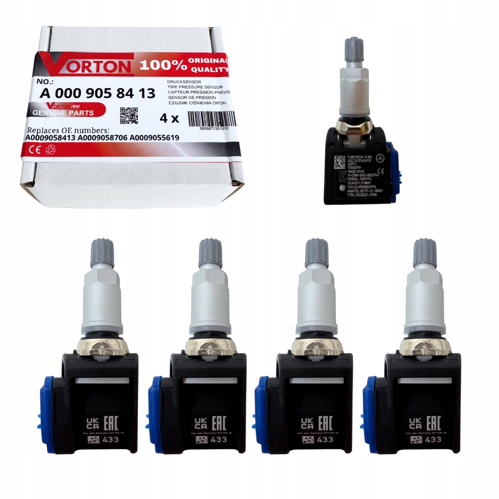 Senzory Tlaku Pneumatík Tpms Mercedes Trieda S W223 V223 Eqe V295 Eqs V297