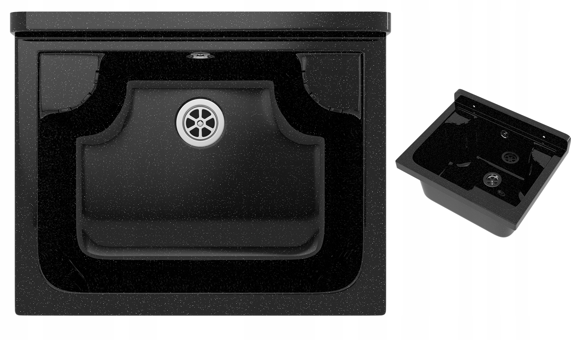 Hospodářská Komora Dřez Černá Granitová Pracovní Kotelna Loma