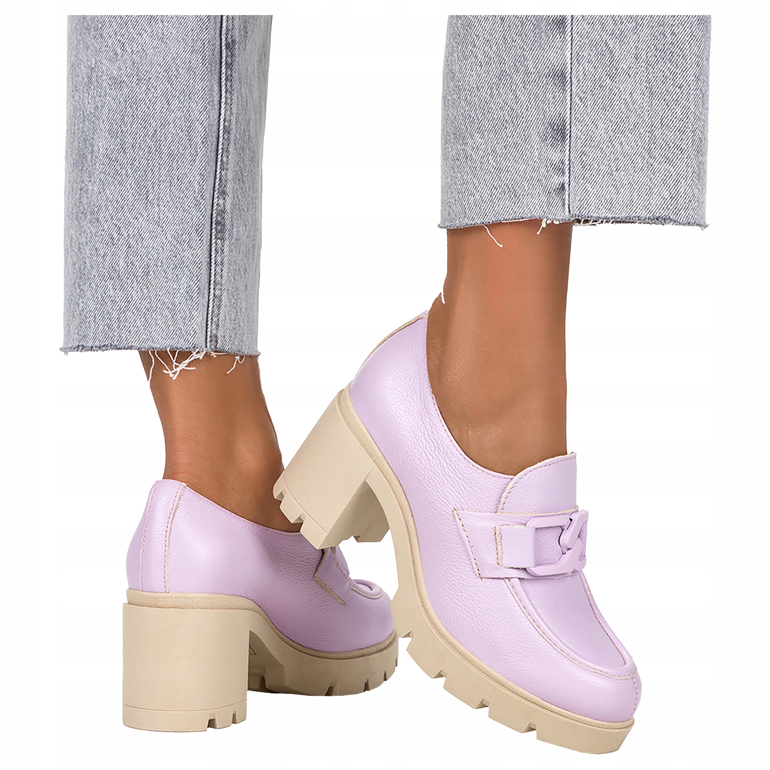 Dámské Kožené Mokasíny S Ozdobným Řetízkem, Velikost 39