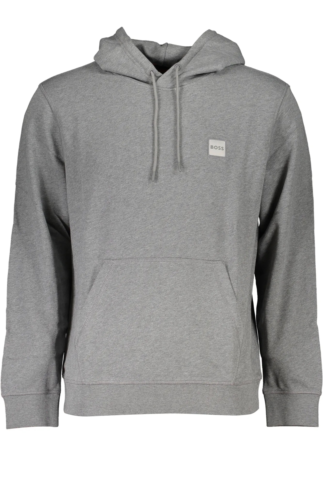 HUGO BOSS MEN GRAY ZIPLESS SWEATSHIRT