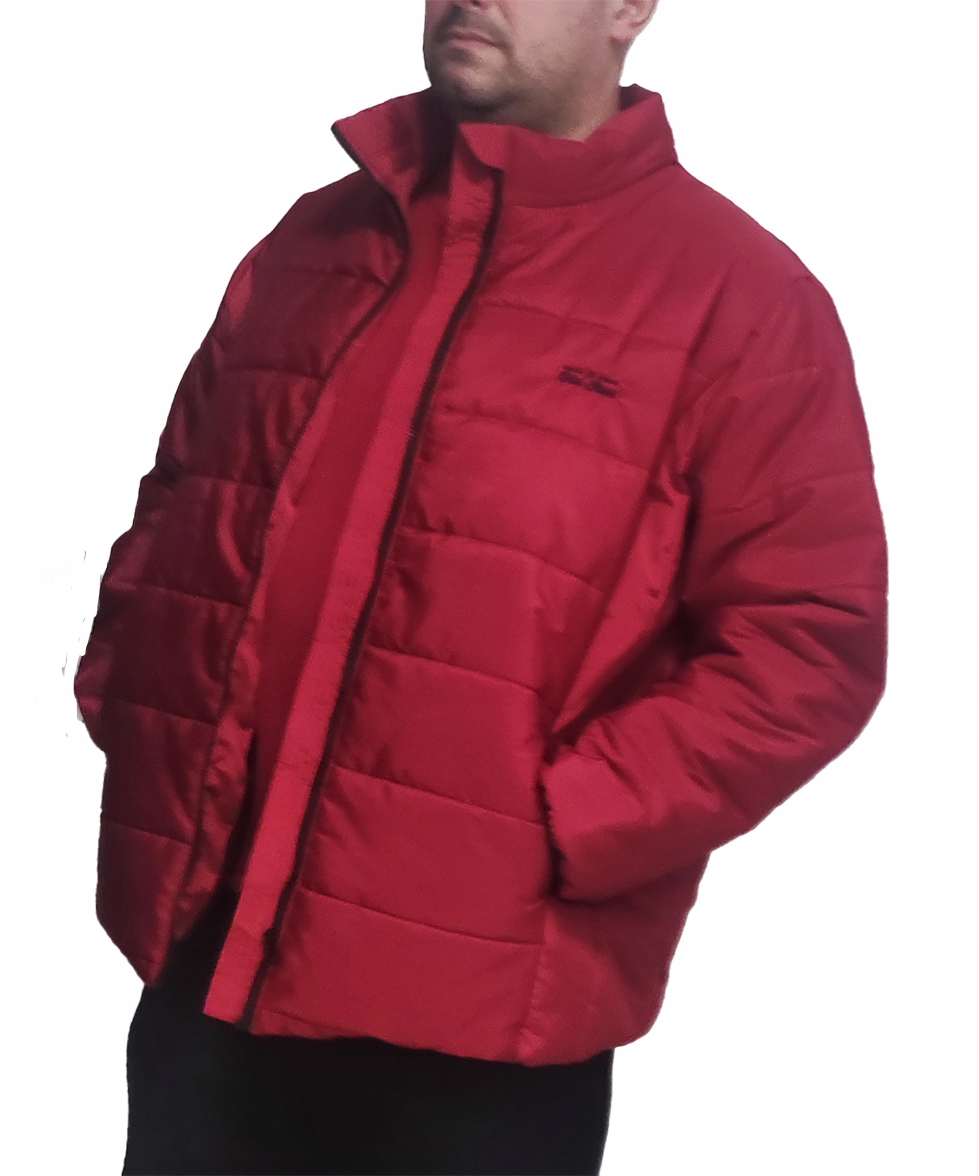 5XL Velká Zimní Bunda Old Star Červená Prošívaná XXXXXL