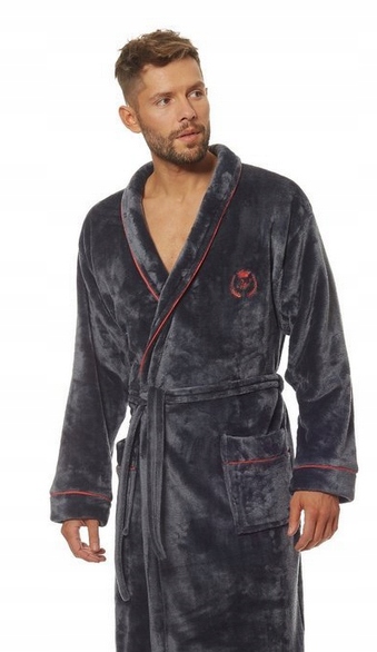 L&L Pánský Župan Luca 2111 Grafit L 40