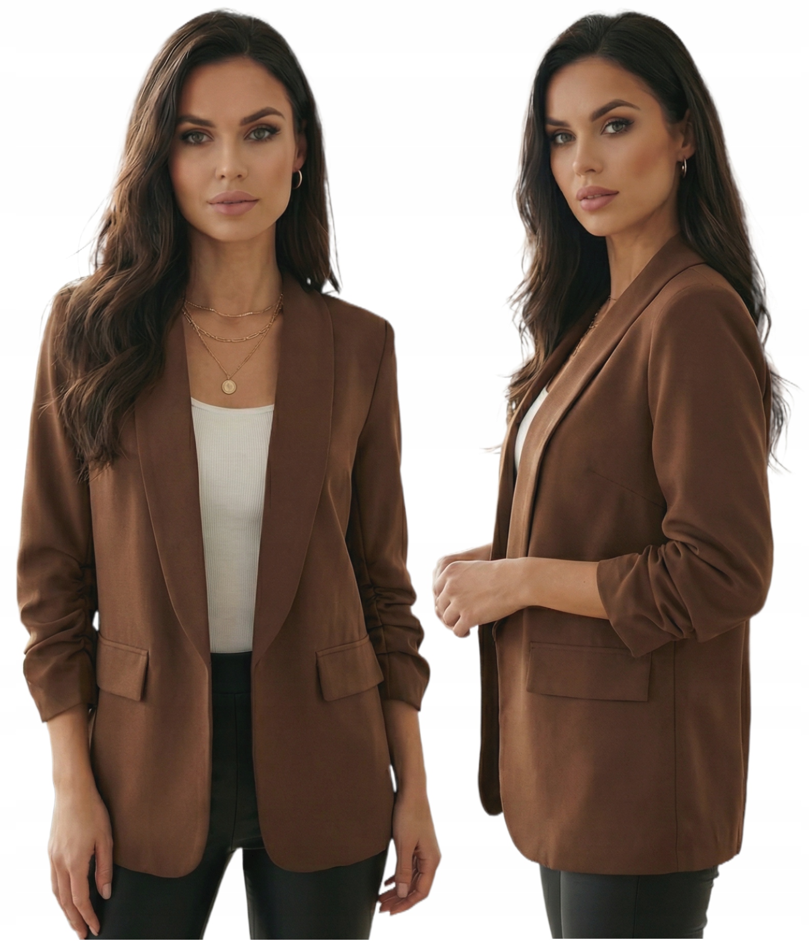 Marynarka Damska z Marszczonymi Rękawami Aster! S