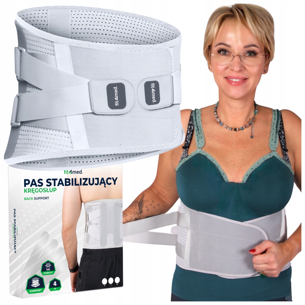 Pás bederní a křížové páteře korzet stabilizující diskopatii, bolesti zad