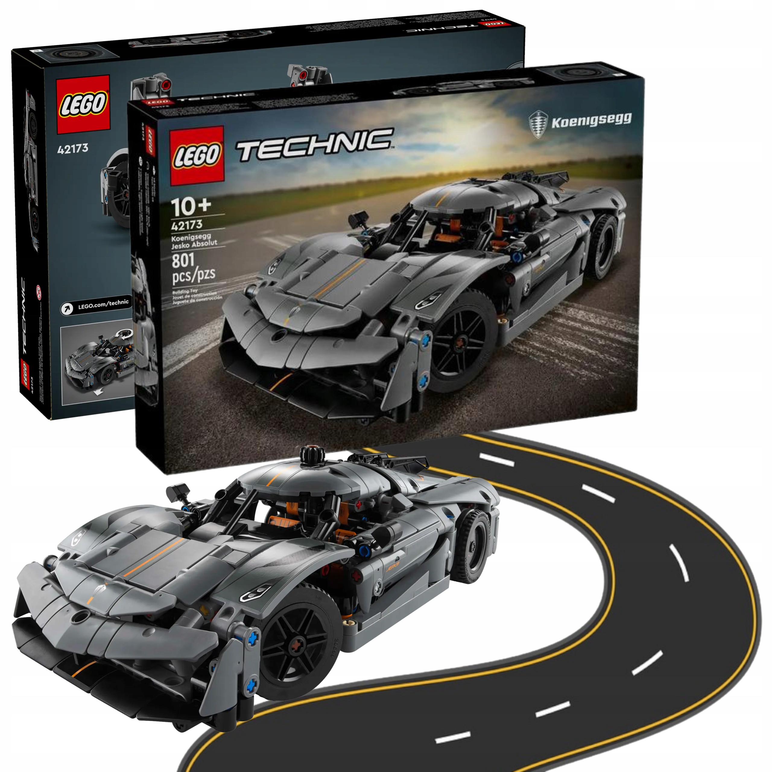 Lego Technic 42173 Szary Hipersamochód Koenigsegg Jesko Absolut