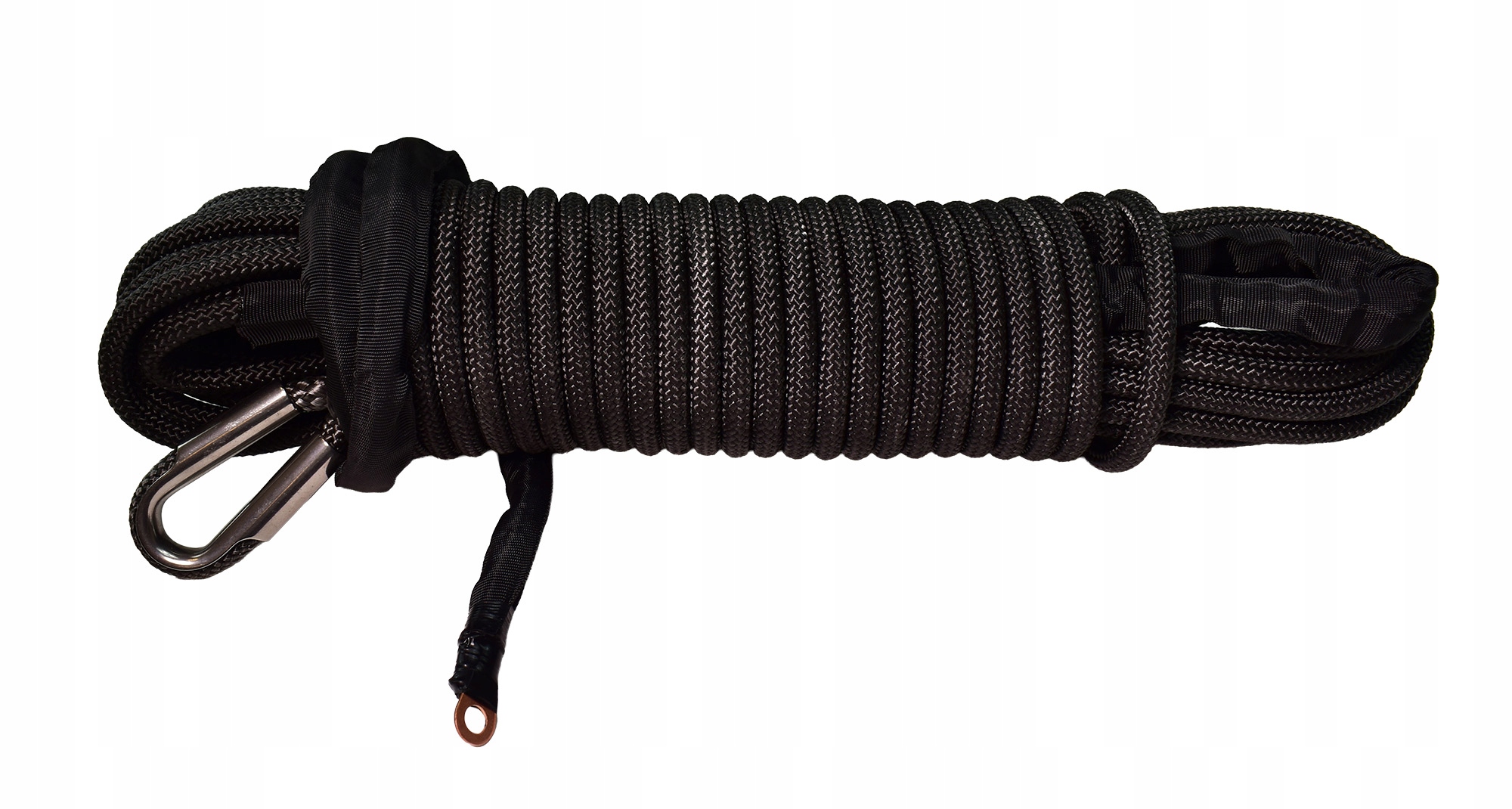 Syntetické opletené lano pre navijak Off Road 12 mm x 25 m farba šedá