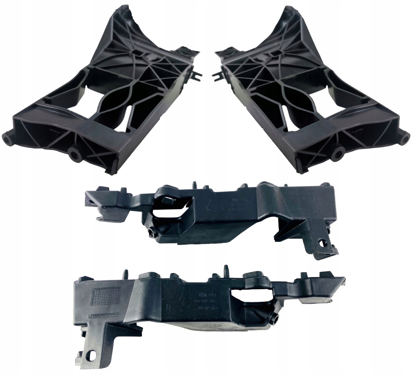 Audi A6 C7 Upevnění Kluzáky Nárazníku Přední Levá Pravá Sada