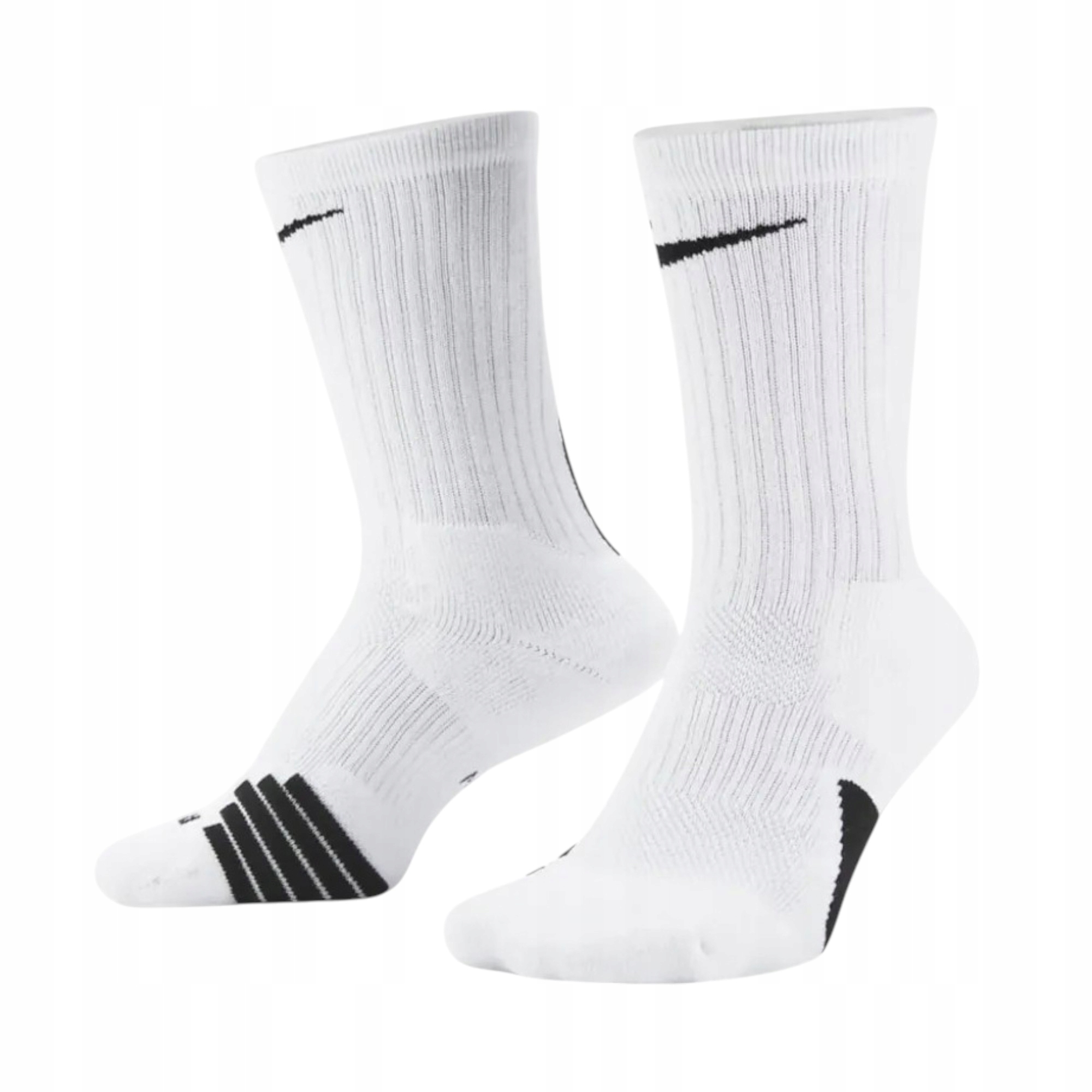 Bílé ponožky pro basketbal Nike Elite Crew SX7622-100 vel.