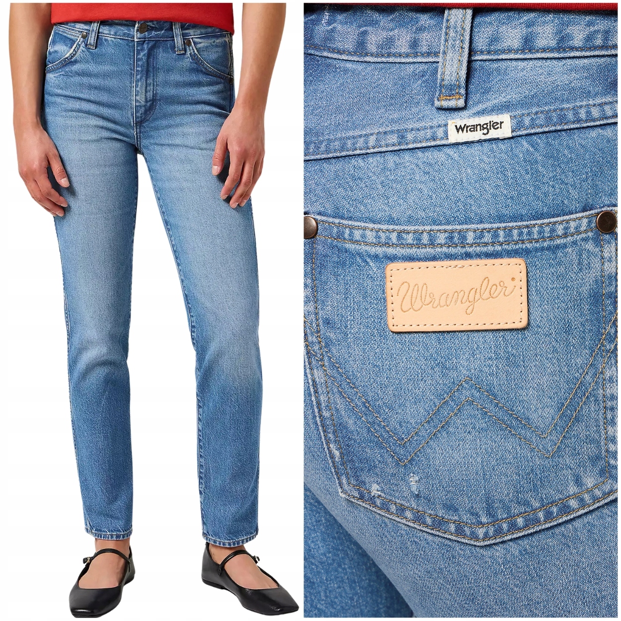 Wrangler Piper slim dámské vysoké rovné džínové kalhoty W29 L32