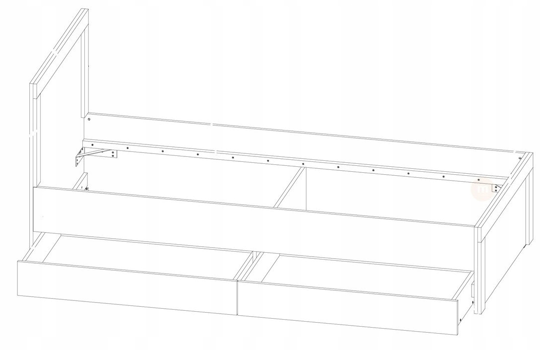 łóżko szufladami młodzieży pojedyncze Restona RL1 Marka Restol