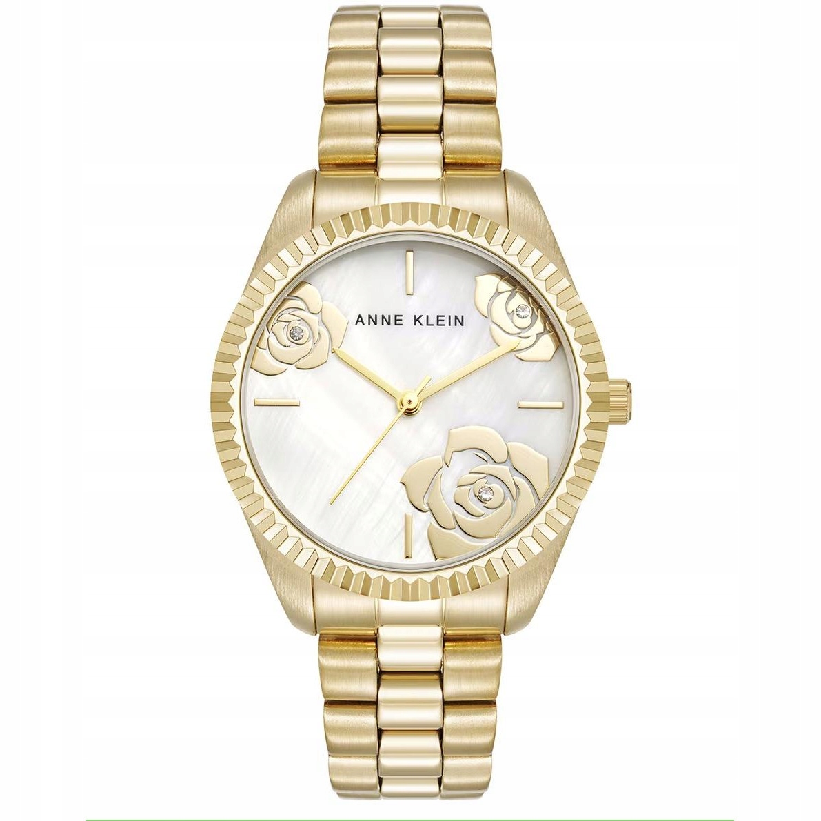 Dámské hodinky Anne Klein AK-5288FMGB Zirkony ve zlaté barvě