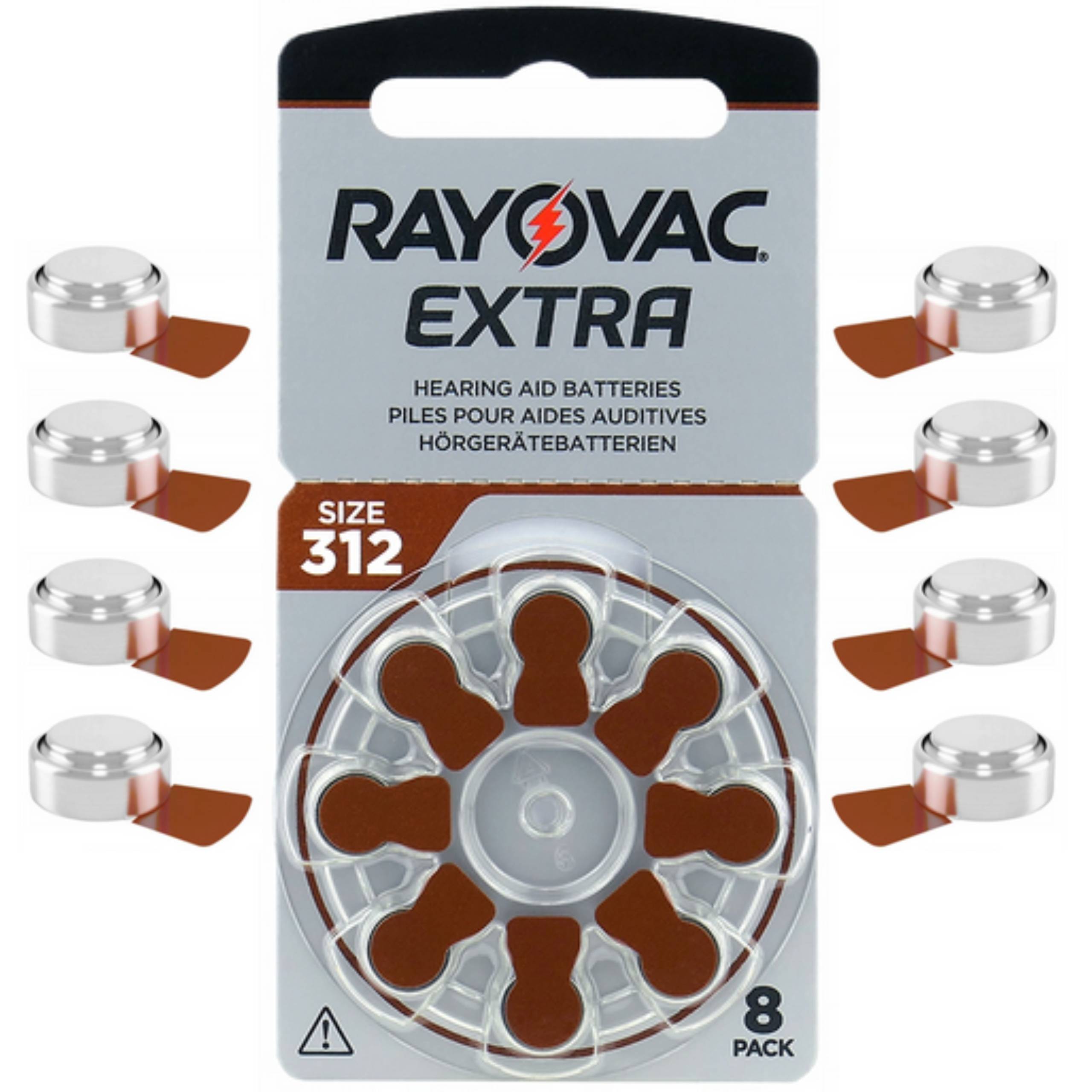 

Baterie Rayovac Do Aparatów Słuchowych 312 Mf x8