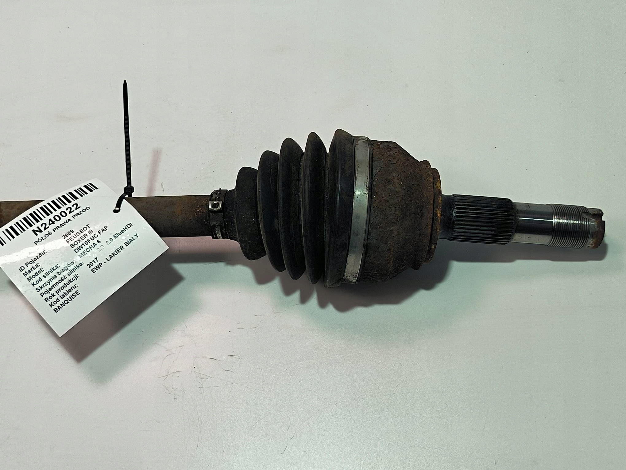 semi-axis right front PEUGEOT BOXER III