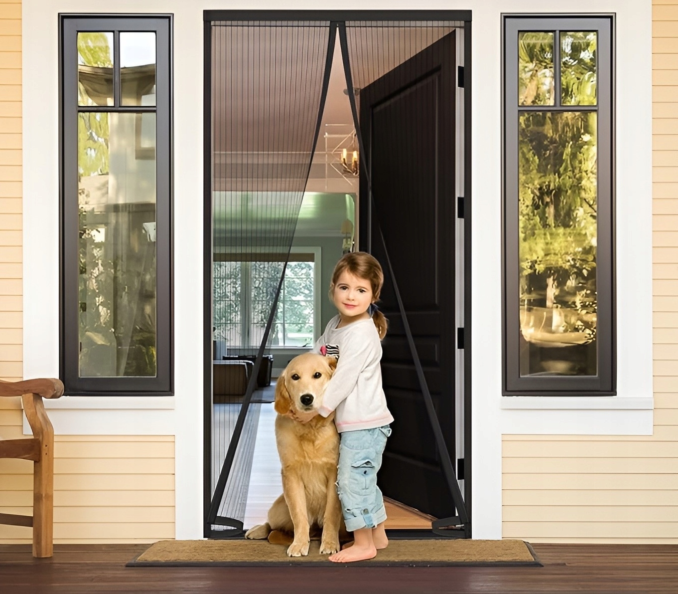 MOSKITIERA DRZWI MAGNETYCZNA ZASŁONA NA OKNO BALKONOWE 100x240 MAGNES KOMAR Marka bez marki