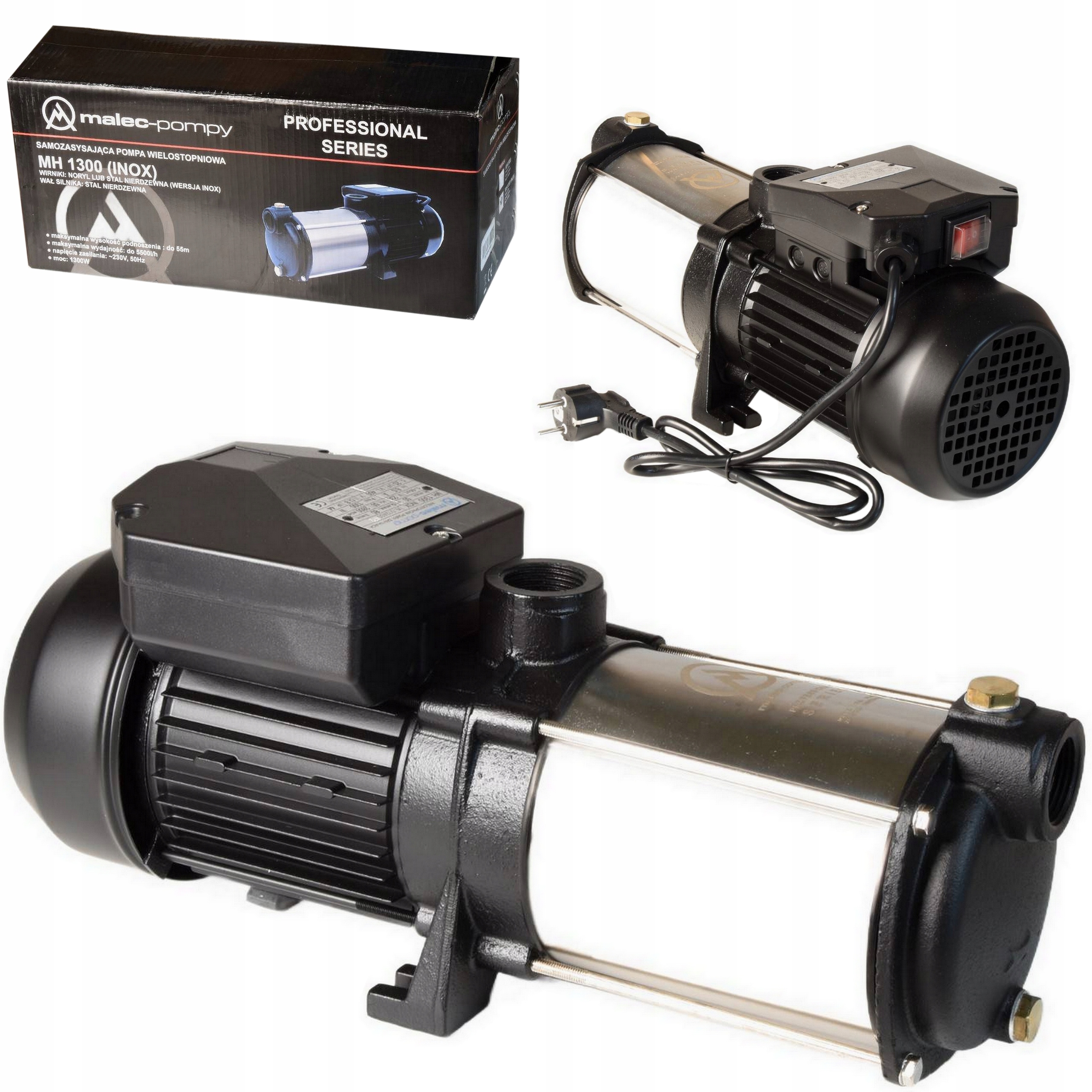 Čerpadlo na vodu Mh 1300 Inox Povrchové 5100 l/h Výkonné Samosávacie
